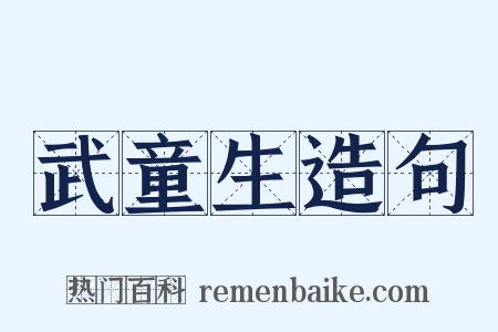 武童生造句是什么意思的图片